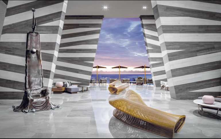 El lobby. La vista que brinda al mar de Cortés es asombrosa. ESPECIAL