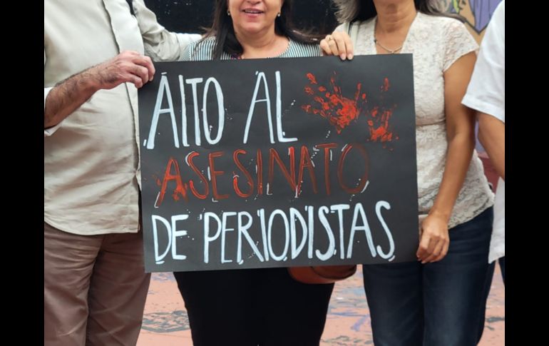 Los periodistas asistentes hicieron un pase de lista de periodistas asesinados en lo que va del año, además de Luis Martín Sánchez. EL INFORMADOR / M.Hernandez