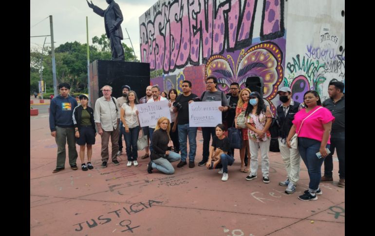 Los periodistas asistentes hicieron un pase de lista de periodistas asesinados en lo que va del año, además de Luis Martín Sánchez. EL INFORMADOR / M.Hernandez