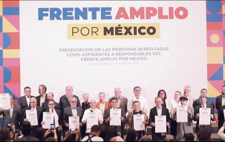 13 aspirantes que representan al PAN, PRI y PRD, así como a la sociedad civil, pasan a la siguiente fase del proceso interno de la coalición opositora. EL UNIVERSAL