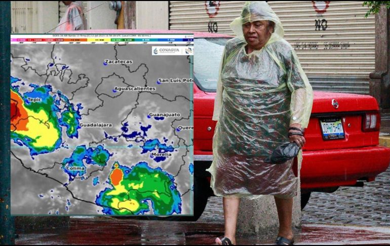 El pronóstico de clima es de cielo nublado la mayor parte del día, con lluvias puntuales muy fuertes en Nayarit, Jalisco y Michoacán. SMN / EL INFORMADOR / ARCHIVO