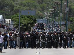 Rodríguez dijo que se acordó con la gobernadora de Guerrero, Evelyn Salgado, en que se busque la liberación de los servidores públicos detenidos, privilegiando el diálogo y evitando la confrontación para evitar una provocación y violencia. EFE / J. L. de la Cruz