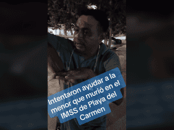 El hombre asegura que la noche del suceso en el IMSS nadie de los que intervinieron para rescatarla disponía de la herramienta correcta para sacarla. TIKTOK / lapancartadequintanaroo