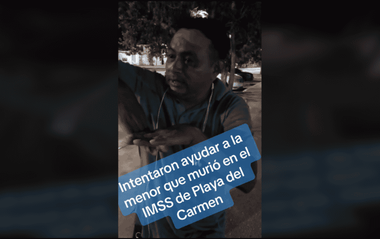 El hombre asegura que la noche del suceso en el IMSS nadie de los que intervinieron para rescatarla disponía de la herramienta correcta para sacarla. TIKTOK / lapancartadequintanaroo