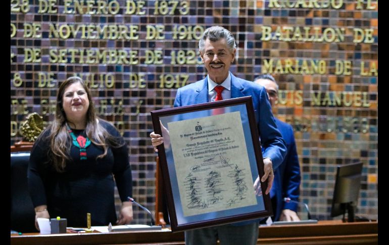 Miguel Ángel Domínguez, presidente del Consejo Regulador del Tequila, destacó la importancia de la industria tequilera desde la fundación de Jalisco. EL INFORMADOR / A. Navarro
