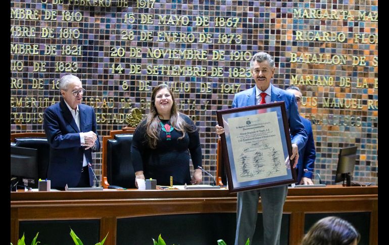 Miguel Ángel Domínguez, presidente del Consejo Regulador del Tequila, destacó la importancia de la industria tequilera desde la fundación de Jalisco. EL INFORMADOR / A. Navarro