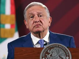 López Obrador durante una rueda de prensa el 17 de julio de 2023 en el Palacio Nacional en Ciudad de México. EFE/S. Gutiérrez