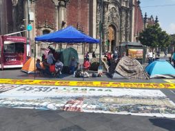 El plantón realizado en la Ciudad de México. ESPECIAL