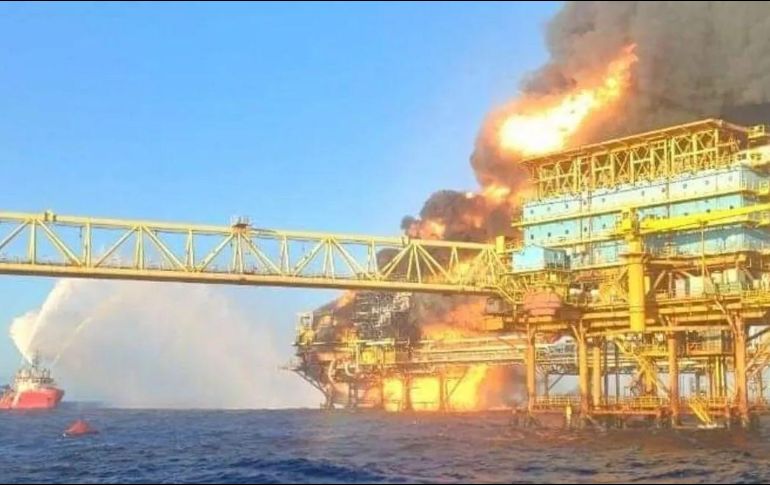 El derrame se ha registrado en la misma zona en la que el pasado 7 de julio ocurrió el incendio de la plataforma Nohoch. ESPECIAL