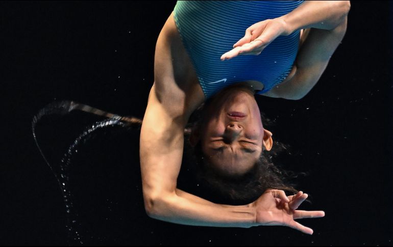 En una emocionante semifinal, Gabriela Agúndez logró la tercera posición con un puntaje de 345.45. AFP / P. Fong
