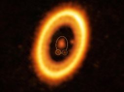 Los planetas troyanos fuera del Sistema Solar eran hasta ahora como los unicornios: existirían, pero nadie los ha visto, señaló uno de los autores. EFE/ ALMA (ESO/NAOJ/NRAO)/ Balsalobre