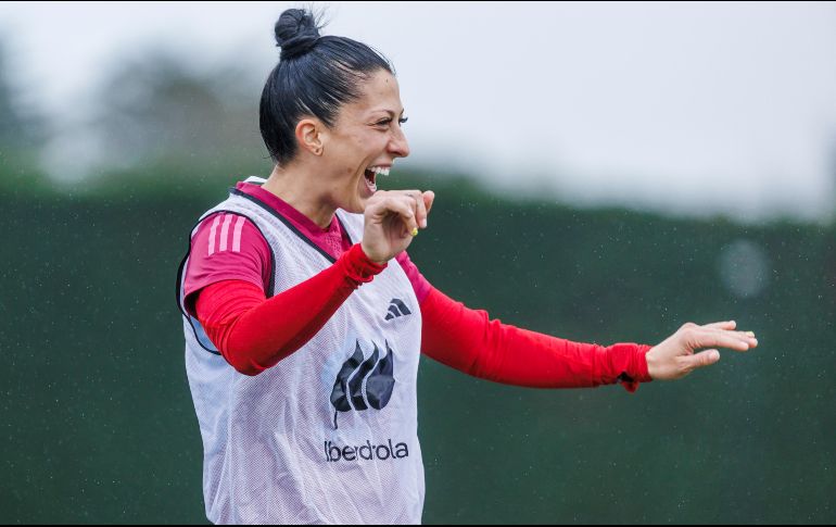 Jennifer Hermoso, quien juega con Pachuca, es la máxima anotadora de la Selección Española.  EFE/Pablo García