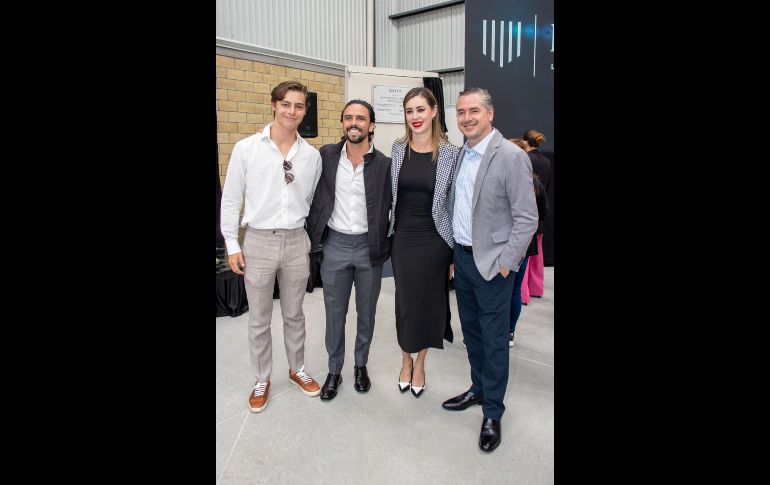 Adriano García, Tonatiuh Zárate, Liz Torres Landa y Checo Barrera. GENTE BIEN JALISCO/ Christian Pérez