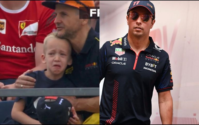 El incidente sacó la primera bandera roja de la sesión y las lágrimas de un pequeño aficionado. ESPECIAL / Twitter y EFE