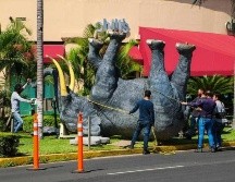 El paquidermo es una representación fiel de un elefante de la India y mide 2.50 metros de alto por 4.60 metros de largo. EL INFORMADOR / A. Navarro