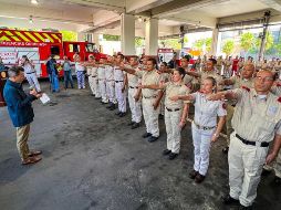 Durante el acto protocolario de abanderamiento también se llevó a cabo la ceremonia de ascensos de 20 oficiales: un comandante, seis primeros oficiales y 13 segundos oficiales. EL INFORMADOR / A. Navarro