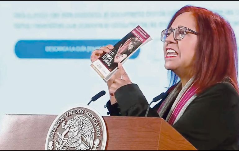 La titular de la SEP, Leticia Ramírez Amaya, encabezará las conferencias vespertinas que fueron anunciadas ayer, que servirán para defender el contenido y distribución de los libros de texto gratuitos. ESPECIAL