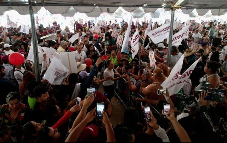 Claudia Sheinbaum durante su Asamblea Informativa en Baja California. ESPECIAL