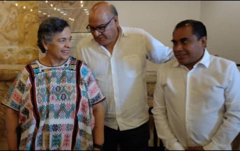 Beatriz Paredes estuvo ayer en Oaxaca. SUN/J. Zavala