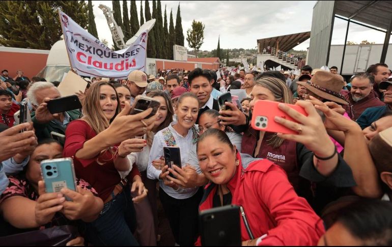 La ex jefa del Gobierno de la Ciudad de México, en una asamblea aseguró que México está en su mejor momento gracias a la Cuarta Tranformación. Cortesía.