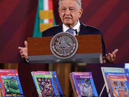 En medio de la polémica por los contenidos de los nuevos libros de texto, Andrés Manuel López Obrador dijo que cuentan con el apoyo del Sindicato Nacional de Trabajadores de la Educación. ESPECIAL / SUN / F. Rojas y SUN / B. Fregoso