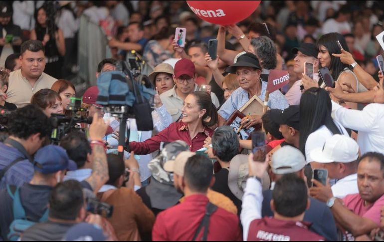 Sheinbaum celebró que recientemente en Estados Unidos se llevó a cabo una encuesta en donde resultó ganadora para definir la Coordinación de la Cuarta Transformación, tal y como la que se hará en México. CORTESÍA