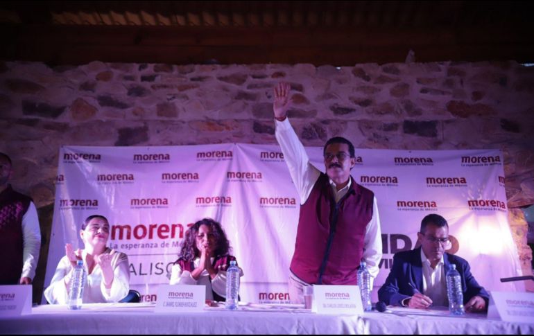 Lomelí Bolaños celebró la unidad de las y los militantes de Morena en Ameca. ESPECIAL