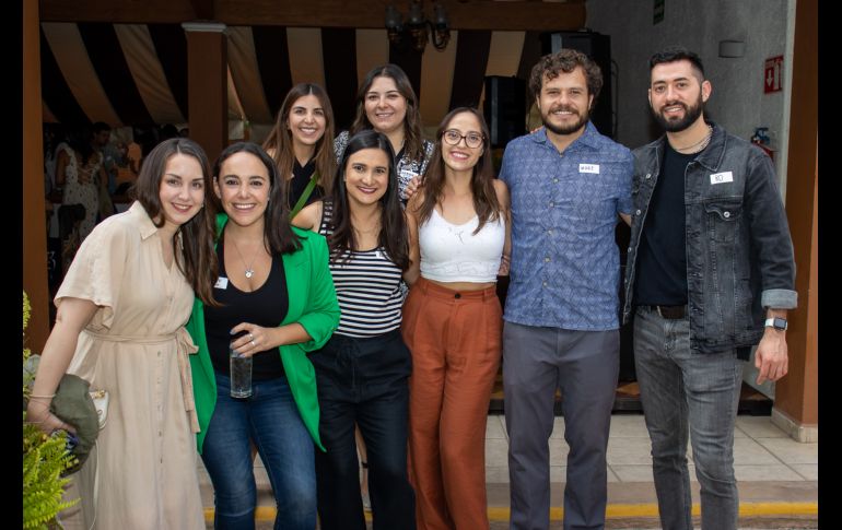 Sofía Hernández, Paola Valdivia, Fany Hernández, Zaira Gandarilla, Karina Reyes, Karen Ibarra, Luis Vanegas y Rodrigo Guerrero. GENTE BIEN JALISCO/ Christian Pérez