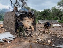 En una fotografía difundida por la Fiscalía se aprecia un horno para cocer ladrillos. TWITTER / @FiscaliaJal
