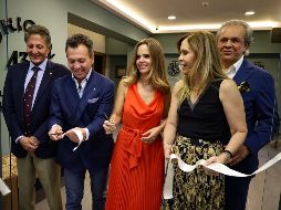De izquierda a derecha: Juan José Frangie, Pablo Lemus, Renata Larios, Monserrat Moragrega y Luis Larios, quienes participaron en el corte de listón del hotel Origen 438. EL INFORMADOR/A. Navarro
