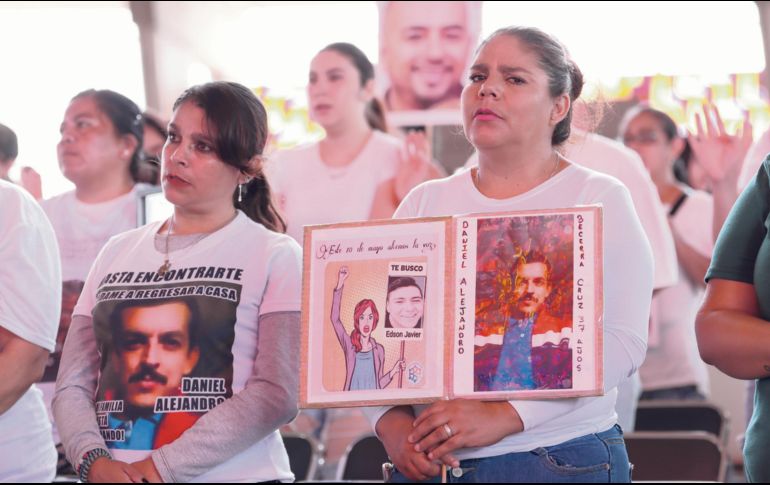 Los familiares de personas desaparecidas pidieron mejoras por parte de las autoridades para encontrar a sus seres queridos. EL INFORMADOR/ H. Figueroa