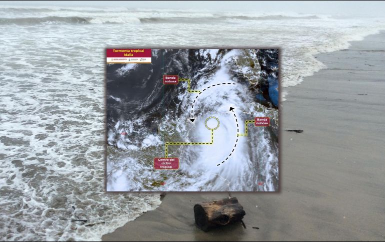 A las 09:00 horas, la tormenta tropical 