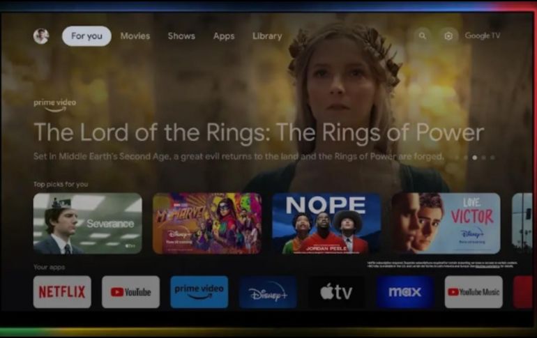 Google TV busca dar un golpe de autoridad en streaming. ESPECIAL/TV. GOOGLE