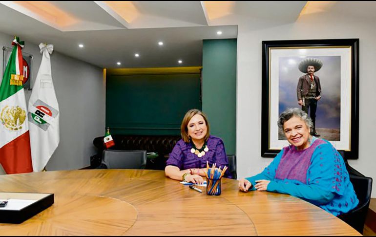 Gálvez y Paredes se reunieron un día después de que se revelaron los resultados de la encuesta, que puso en primer lugar a la hidalguense. ESPECIAL