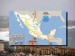 El Servicio Meteorológico Nacional (SMN), fuente oficial del Gobierno de México en materia climática, supervisa una zona de baja presión. SMN / SUN / ARCHIVO