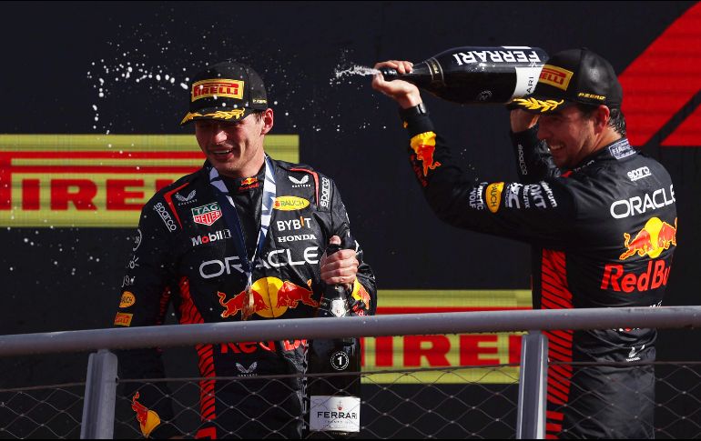 Max Verstappen y Checo Pérez dominaron el GP de Italia. RED BULL CONTENT POOL