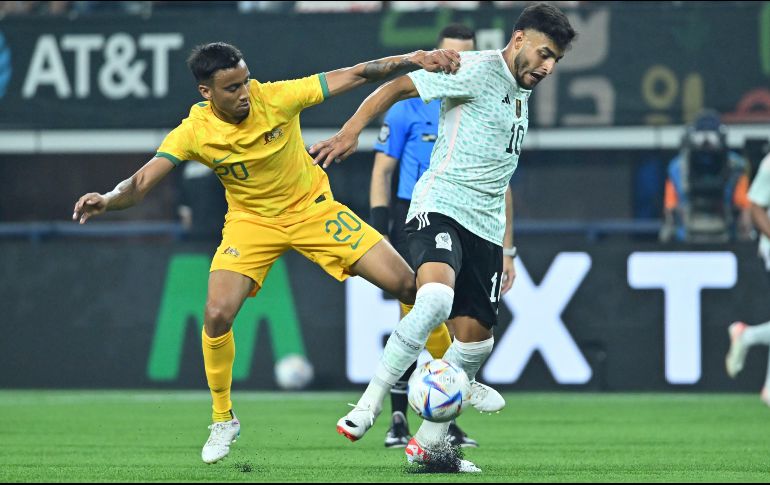 Vega tuvo minutos con la Selección Mexicana en el duelo ante Australia donde poco pudo hacer. IMAGO7/Archivo