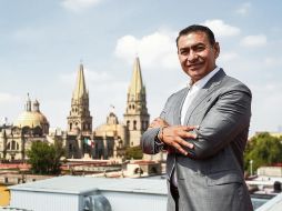 El presidente municipal de Tlajomulco, Salvador Zamora, estuvo en la redacción de El Informador, en donde refrendó su interés de ser gobernador. EL INFORMADOR/ H. Figueroa