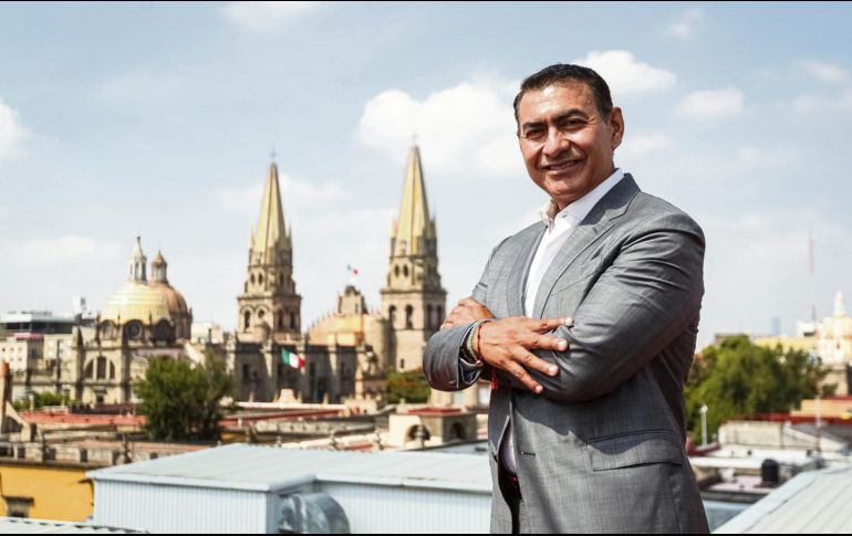 El presidente municipal de Tlajomulco, Salvador Zamora, estuvo en la redacción de El Informador, en donde refrendó su interés de ser gobernador. EL INFORMADOR/ H. Figueroa