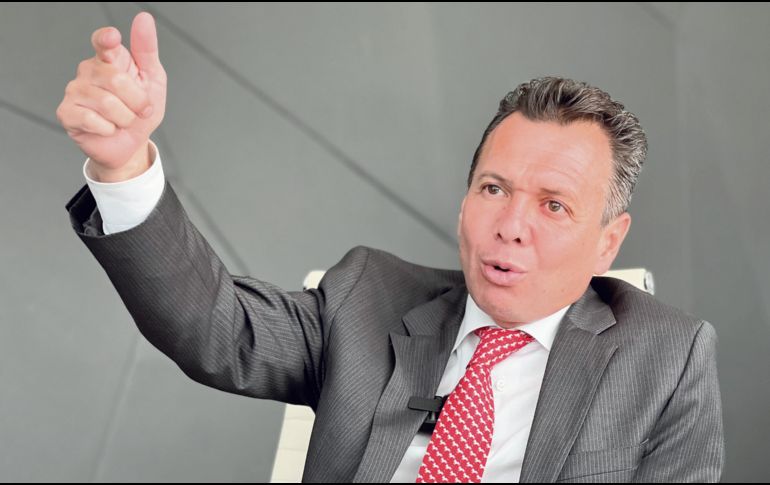 El presidente municipal de Guadalajara, Pablo Lemus Navarro, sostuvo una entrevista con este medio de comunicación en la que habló de los logros que su administración ha alcanzado en dos años de gestión. EL INFORMADOR/ A. Navarro