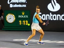 Cobijada por el apoyo de los tapatíos, Maria Sakkari tuvo un debut triunfal anoche en el GDL Open AKRON. EL INFORMADOR/A. Navarro