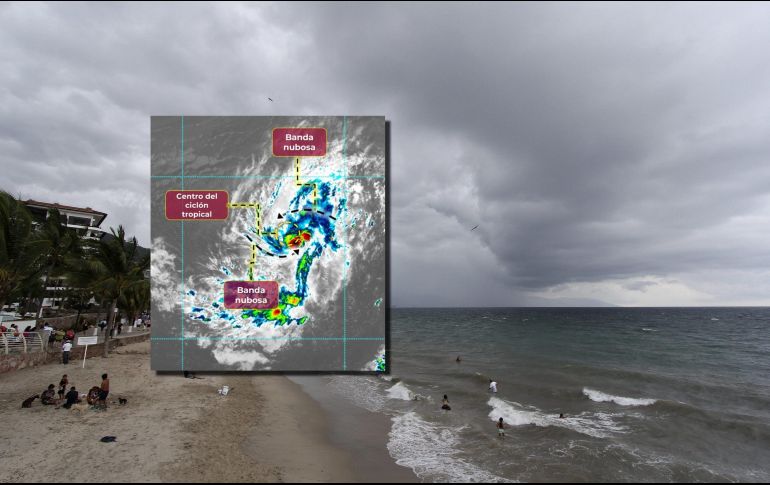 El centro de la tormenta tropical 