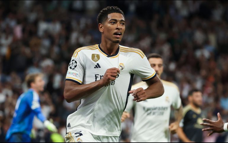 Jude Bellingham acumula seis goles en seis partidos jugados como elemento del Real Madrid. EFE/K. Huesca