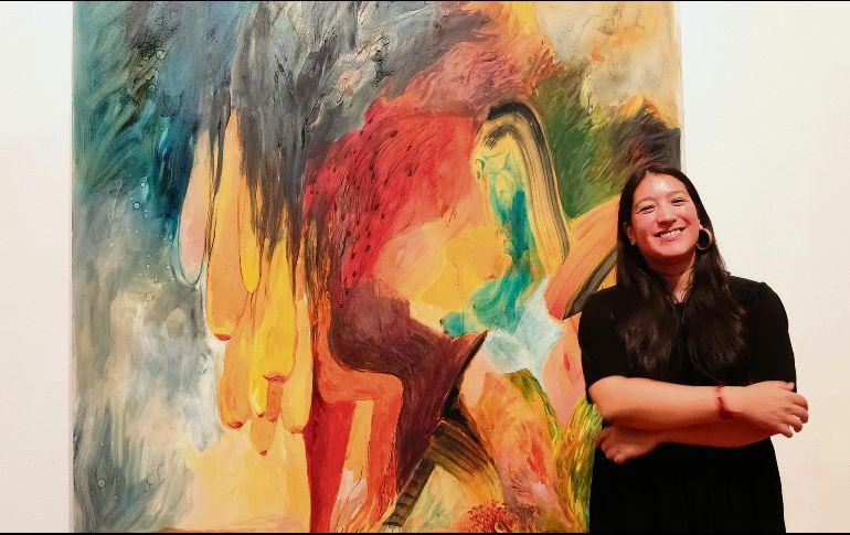 Lucía Vidales expone este ejercicio pictórico en el Museo Cabañas. ESPECIAL