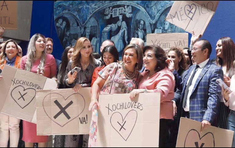 Xóchitl Gálvez se reunió con coordinadores de las bancadas del PAN, PRI y PRD. EL UNIVERSAL