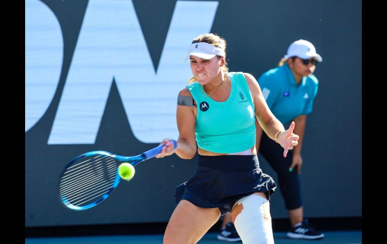 Dos sets, que ganó por parciales de 7-5 y 6-3, le bastaron a Caroline para vencer a  Sofia Kenin y conseguir su pase a la final del certamen en Guadalajara. EL INFORMADOR / A. Navarro