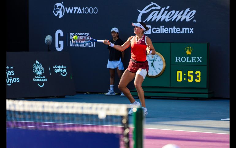 Dos sets, que ganó por parciales de 7-5 y 6-3, le bastaron a Caroline para vencer a  Sofia Kenin y conseguir su pase a la final del certamen en Guadalajara. EL INFORMADOR / A. Navarro