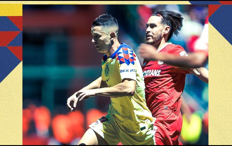 Toluca respondió con fuerza y empató gracias a un gol de Maximiliano Araújo en el minuto 54. TWITTER/ @ClubAmerica