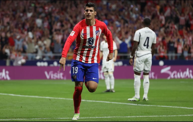 Morata fue el hombre quien marcó la pauta en el encuentro con los dos goles de vestidor que le propinó a los merengues. EFE / K. Huesca