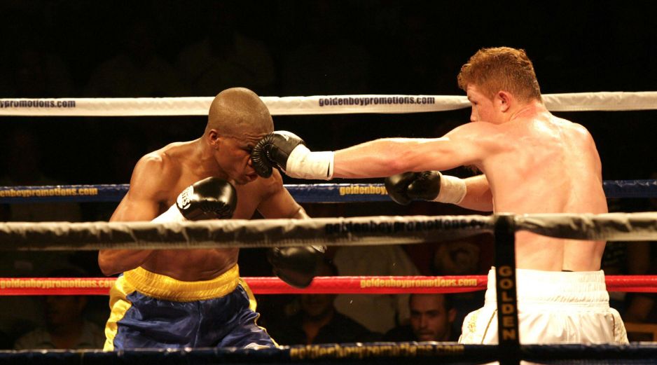 El pleito del Canelo Álvarez contra Euri González tuvo lugar hace casi 15 años, ya que Canelo se midió al dominicano en febrero de 2009 dentro de la categoría de los pesos welter. EL INFORMADOR / ARCHIVO